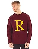 Harry Potter Jersey de Navidad Ron Weasley para hombres | Suéter unisex de punto con letra R para adultos | Regalos mágicos festivos, rosso, XXL