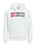 Jack & Jones Jjecorp Logo Sweat Hood Noos Capucha, Hombre, White, XL