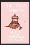 Cahier de Noël paresseux avec pull de Noël: Notebook 120 pages, taille 15. 24 x 22, 86 cm