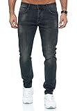 Redbridge Vaqueros para Hombre Jeans Denim Pantalón Amplia Gama de Tamaños Distressed Faded Shiny Negro W33 L30