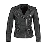 ONLY Leather Look Jacket Chaqueta, Black, 40 EU para Mujer