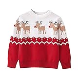 URMAGIC Suéteres de bebé Ropa de Navidad para niños Niñas Suéteres de patrón navideño de Punto de Manga Larga Jersey de Punto de Invierno