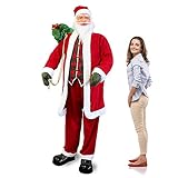 lux.pro] Papá Noel 200cm - Canta y Baila - con Sensor de Movimiento - Navidad